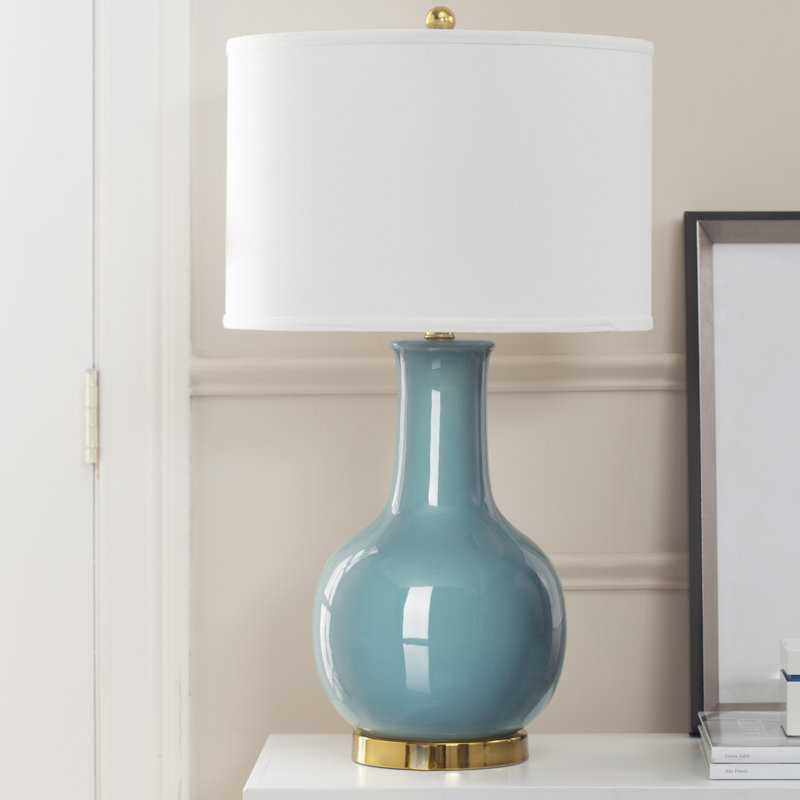 SantaAna Ceramic Table Lamp, Light Blue