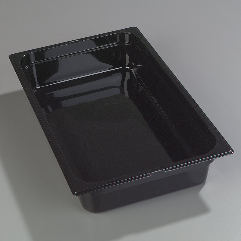 Top Notch® 2,5 pte Contenant alimentaire rectangulaire en plastique, Noir, 4 po