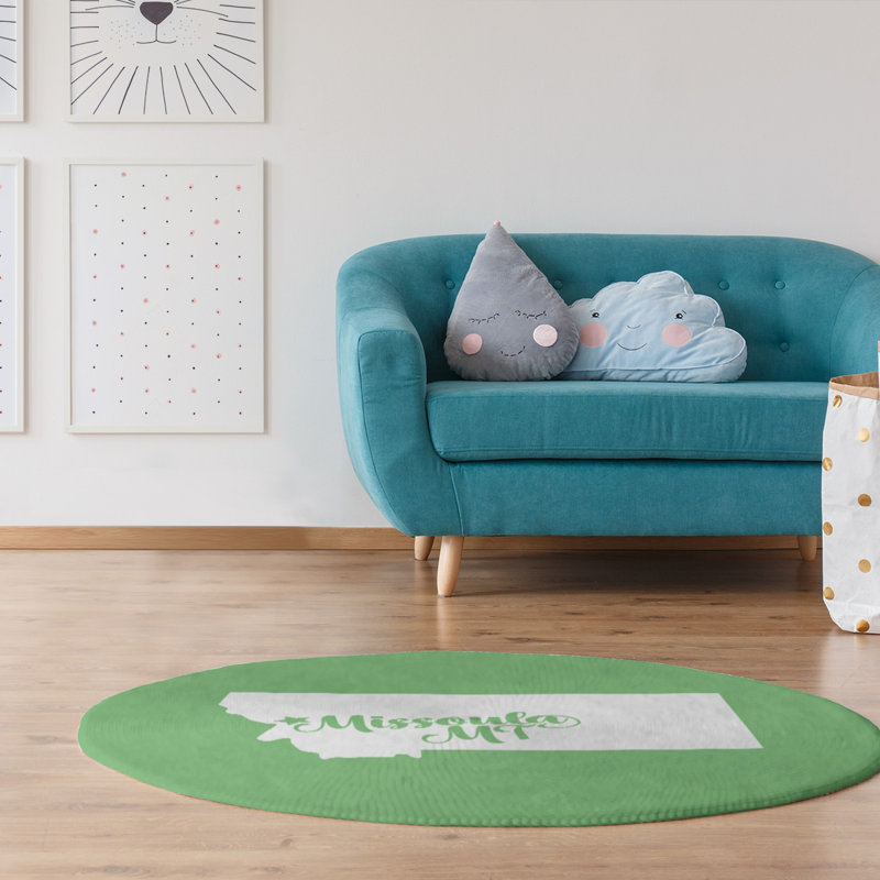 Chenille Indoor Rug, Round 5'