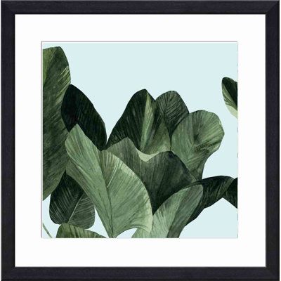 «Celadon Palms I» par Emma Scarvey - peinture encadrée
