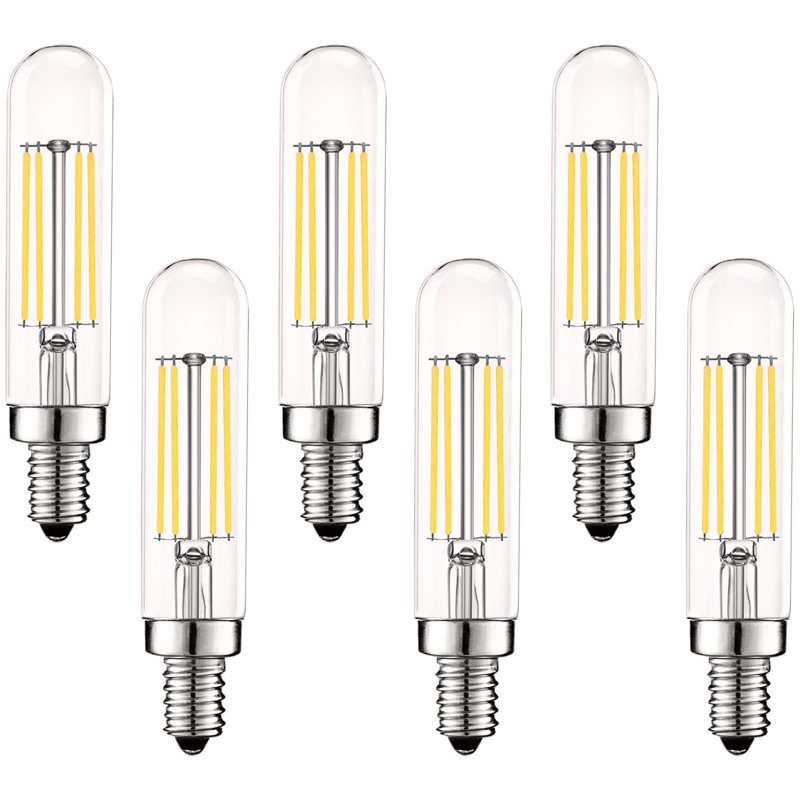 5 ampoules à DEL à intensité variable de 5 watts (équivalent à 60 watts) T6 T6.5, culot candélabre E12 blanc doux, 4 000 K
