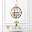 Luminaire sphère suspendu 4 lumières lanterne Hildegard