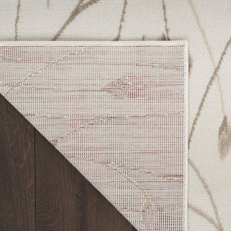 Tapis ivoire / beige Archilla, Tapis de couloir 2 pi 3 po x 7 pi 6 po