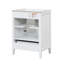 Meuble-lavabo 24 po avec lavabo, meuble-lavabo avec tiroir et portes, tablette réglable, bois massif et panneau de fibres à densité moyenne 24 po