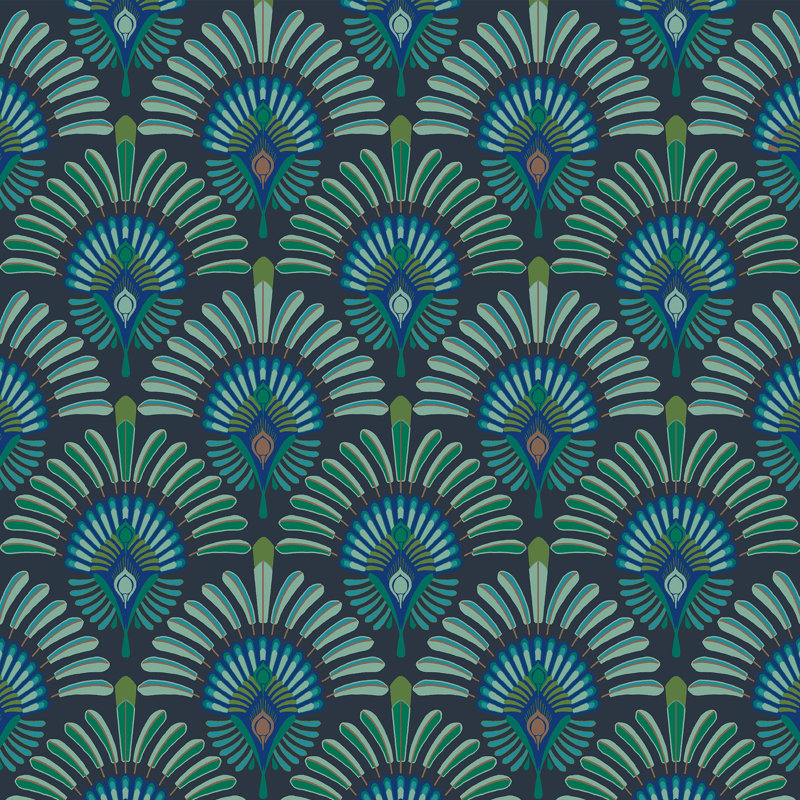 Transform Peacock Peel & Stick Wallpaper, Green
