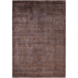 Overdyed Hand-Knotted Wool Modern-Contemporary Brown Area Rug 6' 3" x 9' 3"