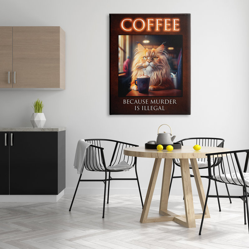 «Red Barrel Studio®», art amusant sur toile café par Karen Burke, H 48 po x l 36 po x P 1,5 po