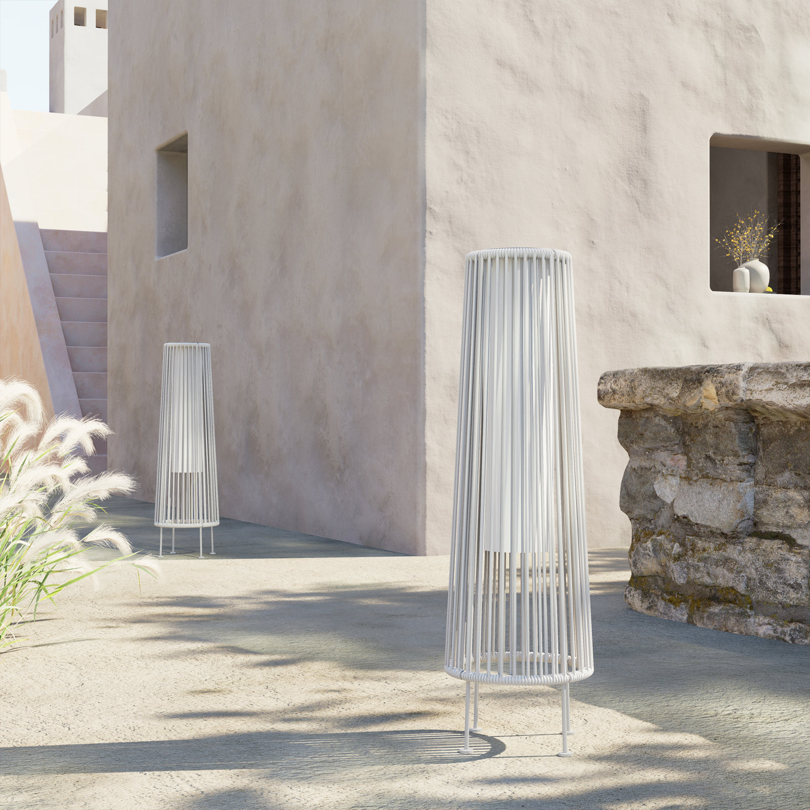 GORDES Floor Solar Light, White