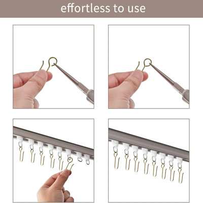 60-pack Bronze Curtain Track S Hooks