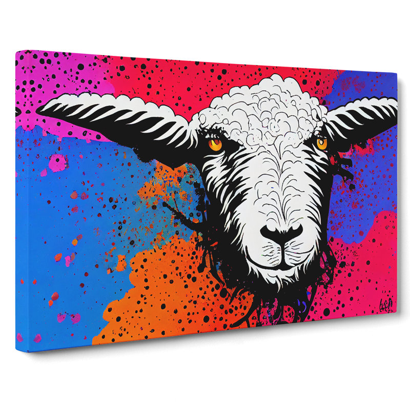 Colourful Sheep Vol.1 - Wrapped Canvas, 50cm H x 76cm W x 3cm D
