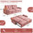 77‘’  Multifunctional 2-In-1 Sofa Bed, Pink-1775613095