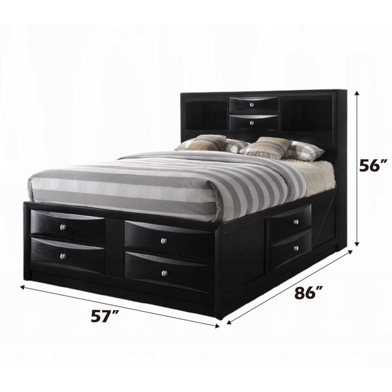 Ireland Piece Bedroom Set, Full / Double, Black