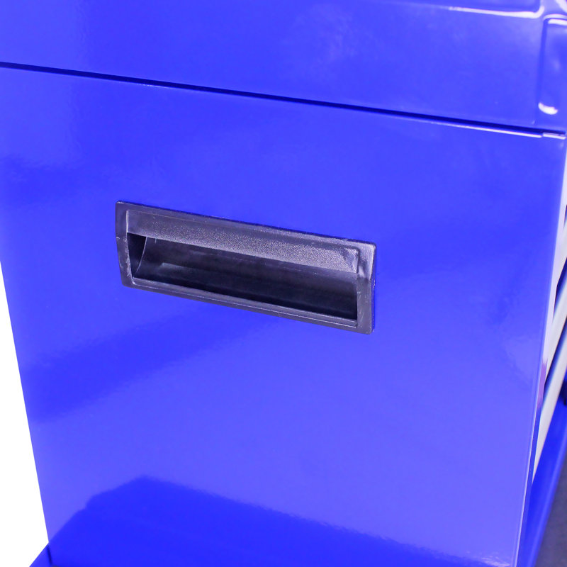 Armoire à outils bleue avec tablette réglable et poignée latérale - Garage, Bleu
