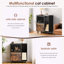 Cat Feeding Station with Scratching Board and Storage