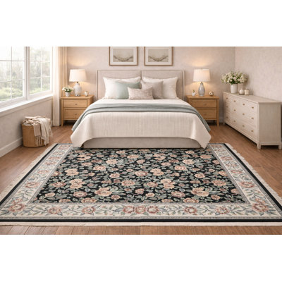 Keawe Performance Hand Knotted Wool Floral Rug