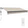 Outsunny 350cm W x 290cm D Polyester Cover Motorised Retractable Sunshade Awning