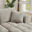 Canapé modulaire rembourré en L 2 pièces avec coussins décoratifs 2 pièces, droite, kaki-130629707-130629708