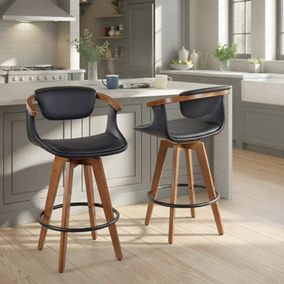 Dirksen Fixed-Height Upholstered Counter Stool with Swivel