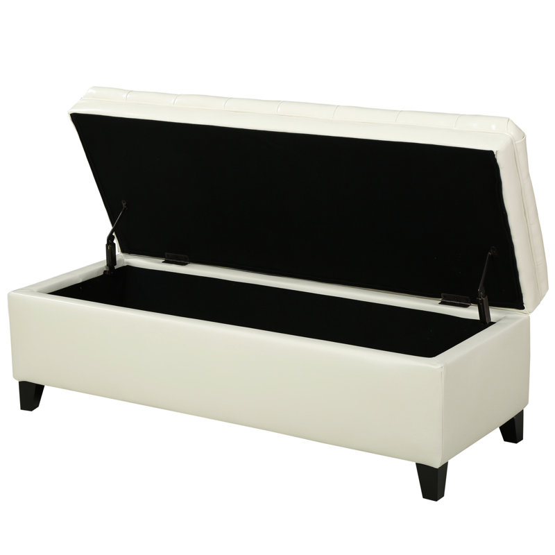 Storage Ottoman, Ivory