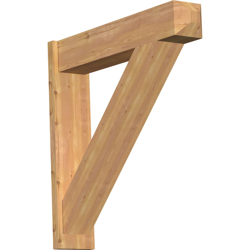 Artisan traditionnel en bois rustique, P 36 po x H 36 po, Cèdre rouge occidental l 7 1/2 po (lisse)