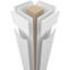 Craftsman Classic Chervon Modern Square non effilé avec colonne Mission Capital-70777081