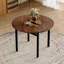 Table de salle à manger moderne moderne minimaliste avec incrustation de verre et support en métal