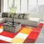 Tapis rouge foncé / jaune Auderghem