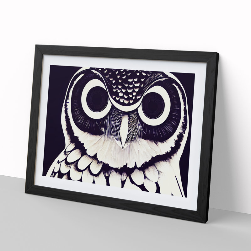 Unique Owl Art Vol.1 - Framed Print, Black, 46cm H x 64cm W x 2cm D