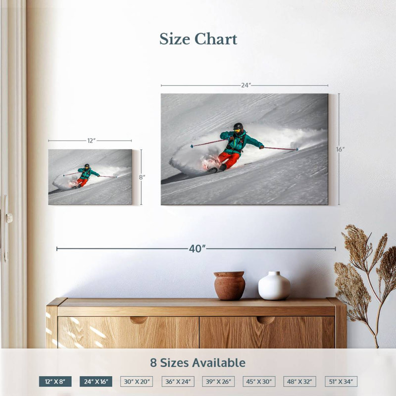 Skieur de neige Sireci Gastein, H 16 po x l 24 po