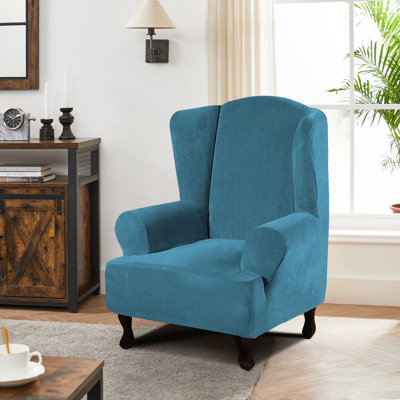 Box Cushion Wingback Slipcover