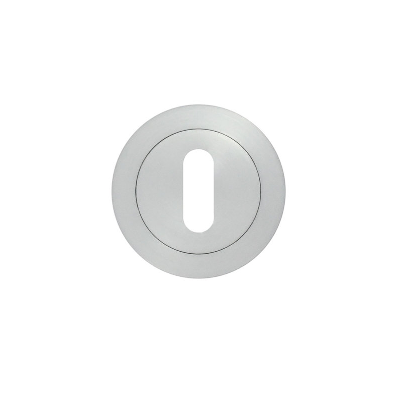Escutcheon Standard Rose, Satin Chrome