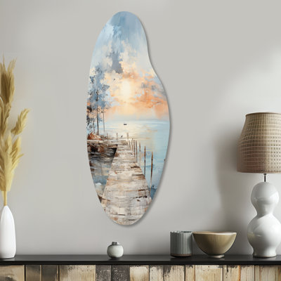 Rodas - Coastal Pier Curved Shape Irregular Metal Wall Decor