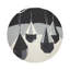 Ornements en cuir noir et blanc-119015135