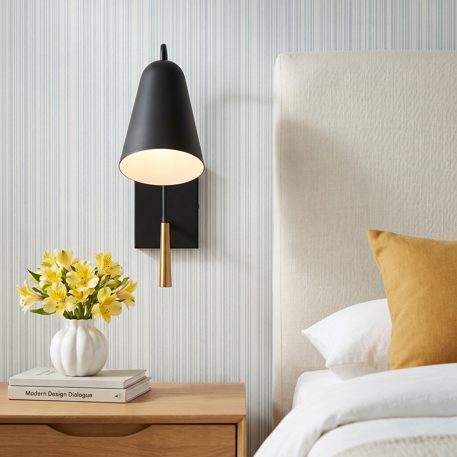 Tedder Single Light Swing Arm Sconce, Midnight Black