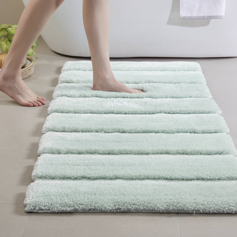 Tapis de bain touffeté à motif d'écume de mer texturé 24 x 58 po, L 24 po x L 58 po, Écume de mer