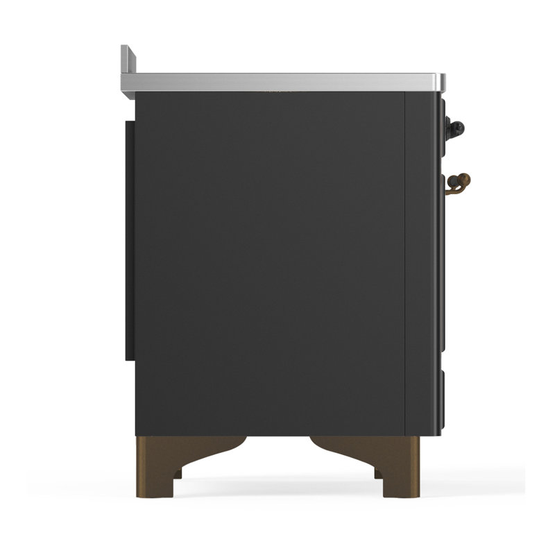 Majestic III Series 48 Inch Induction Range with 6 Induction Elements in Matte Graphite (Burnished Trim), Matte Graphite