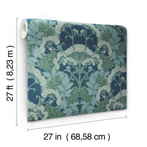 York Wallcoverings Modern Heritage 125th Anniversary Floral Roll ...