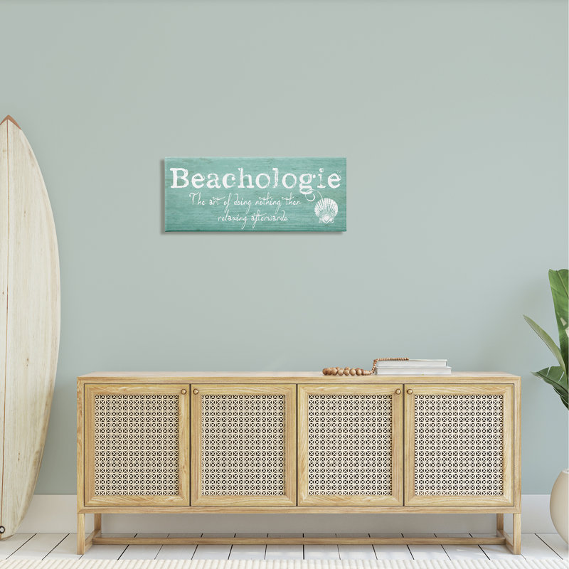 Art mural sur toile Beachologie, H 13 po x l 30 po x P 1,5 po