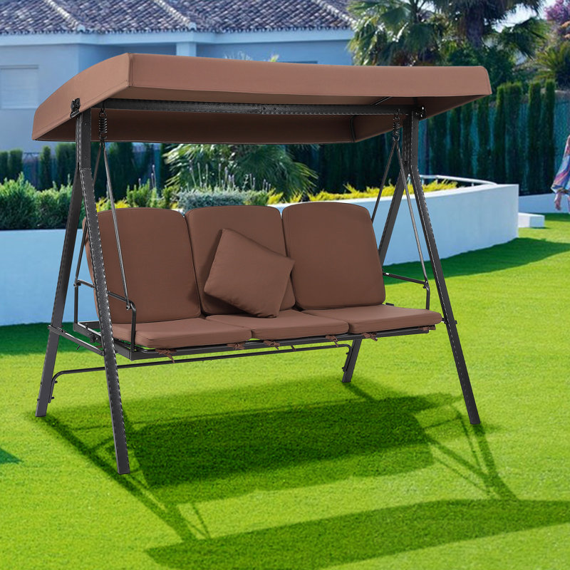 Chaise longue d'extérieur en acier inoxydable Tenbury, Brun