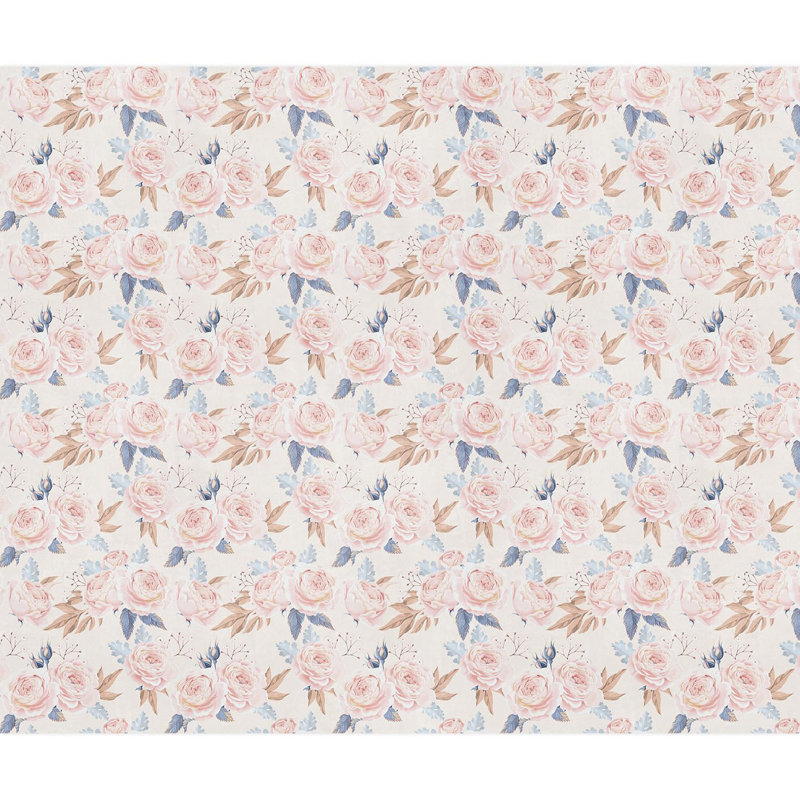Bordure florale pelez et collez, L 120 po x l 144 po