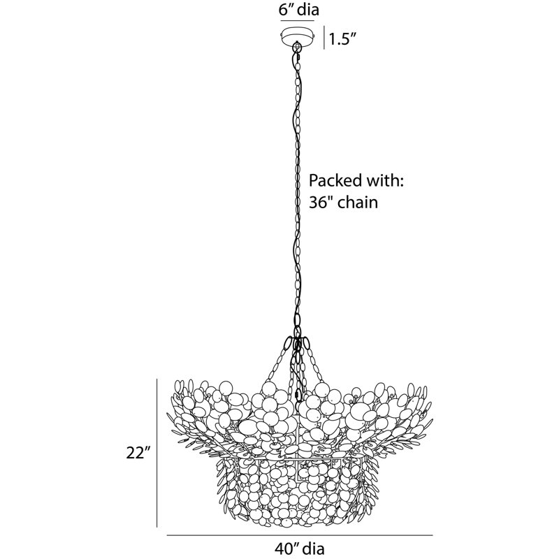 Bilal 8 - Light Iron Chandelier