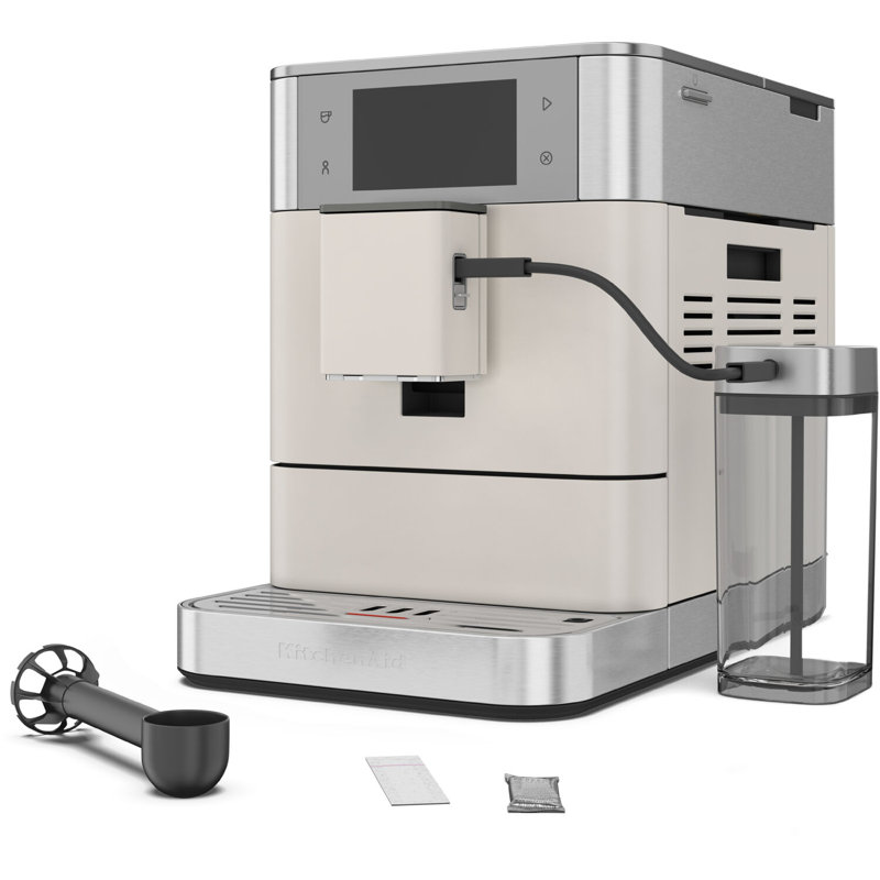 Machine à espresso entièrement automatique KitchenAid en porcelaine blanche