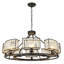 Haughton 8 Light Dimmable Wagon Wheel Chandelier