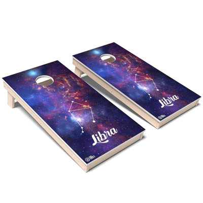 Zodiac Libra All-Weather Composite Cornhole Board Set