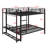 Space-Saving Bunk Bed Featuring Storage Shelves, Hooks, and LED Light Strip