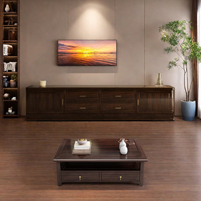 Meuble télé et table basse en bois massif Wujin