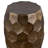 Modern Contemporary Aluminum Material 21" Height End Table, Side Table With Glossy Diamond-Patterned Base-967599851