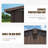 Storage Shed 11'X 9' With Galvanized Steel Frame & Windows, Outdoor Garden Shed Metal Utility Tool Storage Room With Lockable Door For Patio(Brown)