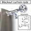 Jacky Silver Stainless Steel Adjustable Single Curtain Pole-2005825576