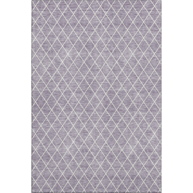 Premium Machine Washable Prisco Lavender Rug